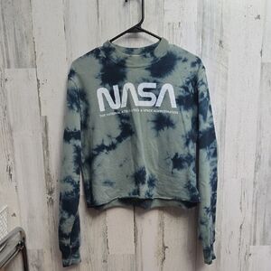 Mighty Fine NASA Cropped Colorful Sweater